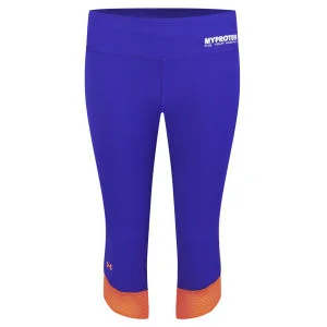 Under Armour Ženske hlače Fly-By Compression Capri, Siberian Iris