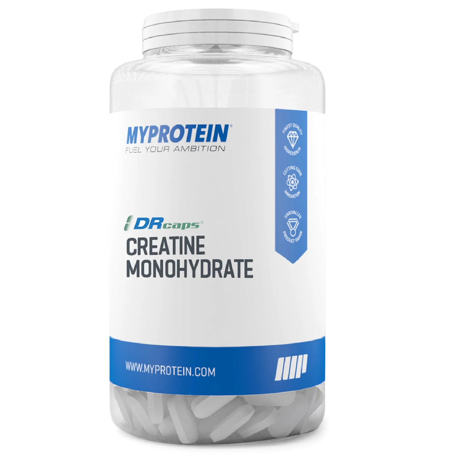 DRCaps® kreatin monohidrat - 90Kapsule - Brez Okusa/Nearomatiziran Slika 1