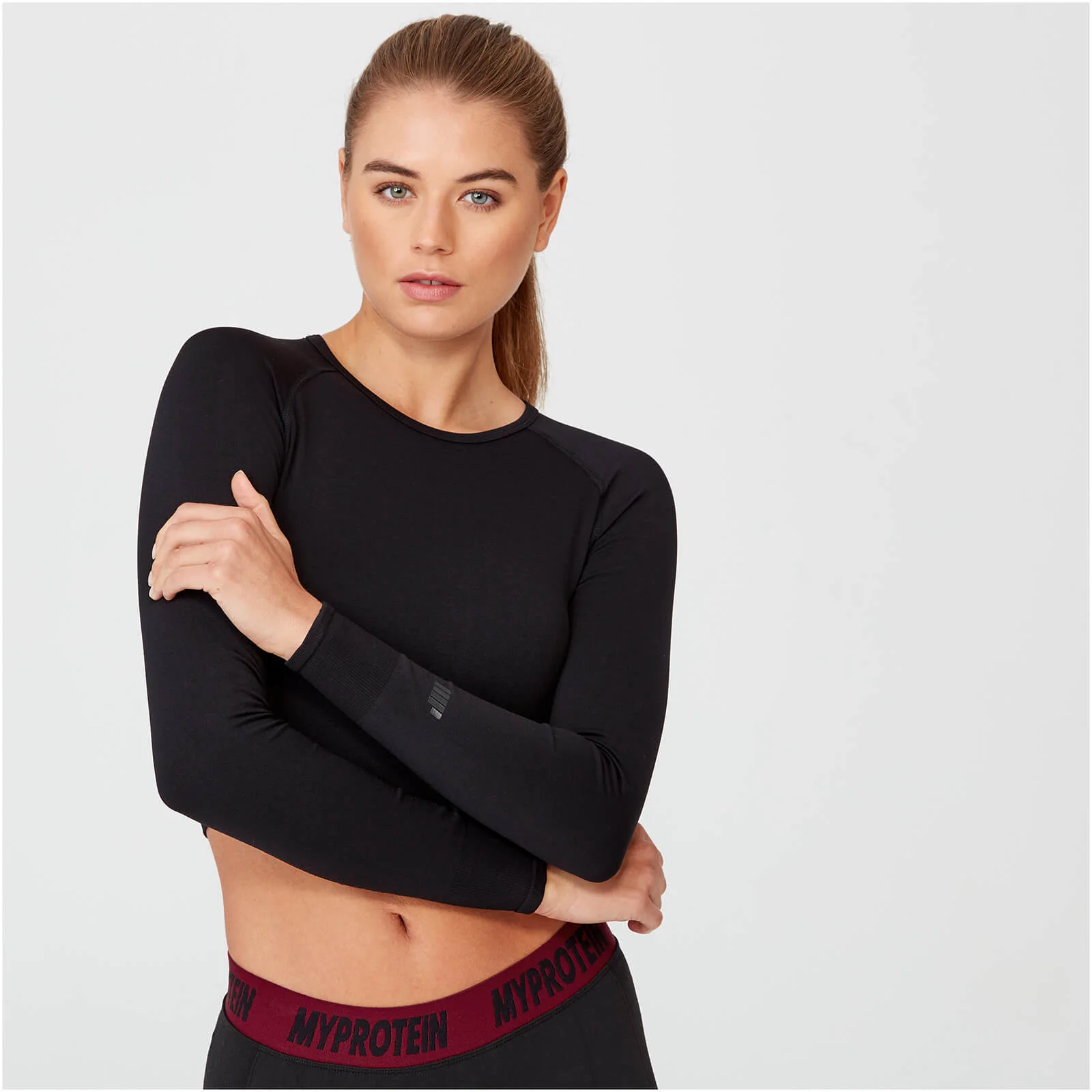 MP Women's Shape Seamless Crop Top - Black - XS Slika 1