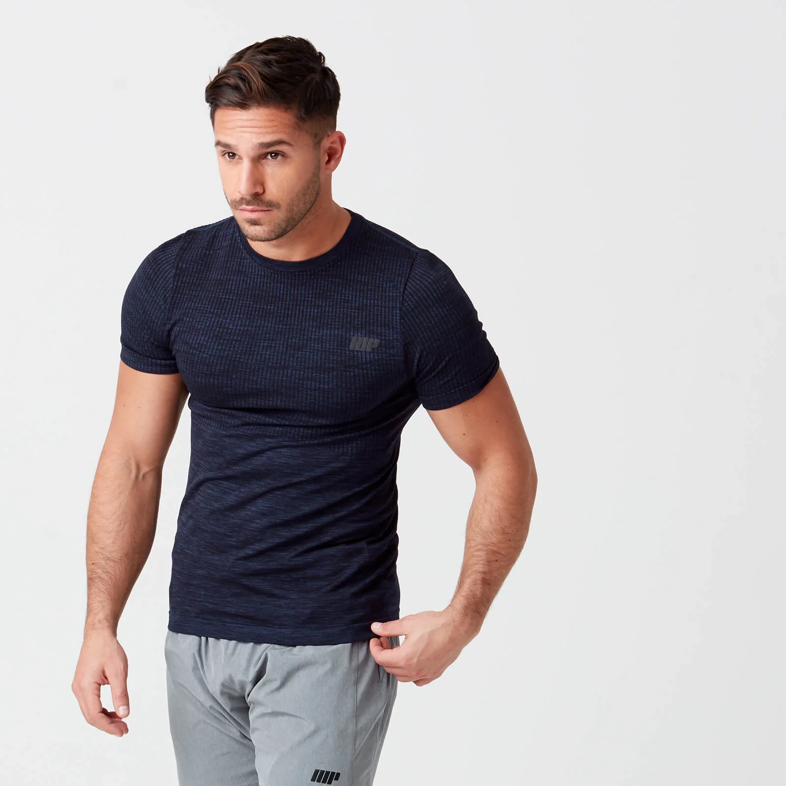 MP Men's Seamless T-Shirt - Green - S - Mornarska Slika 1