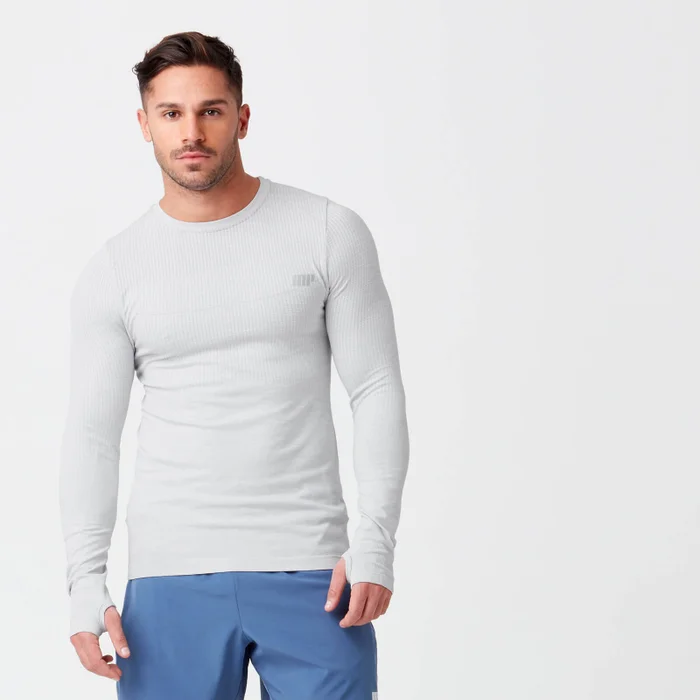 Myprotein Sculpt Seamless Long Sleeve T-Shirt - Silver