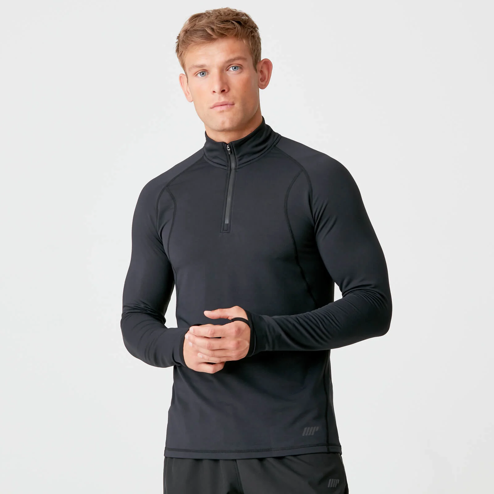 Termo majica Boost s četrtinsko zadrgo - XS - Črna Slika 1