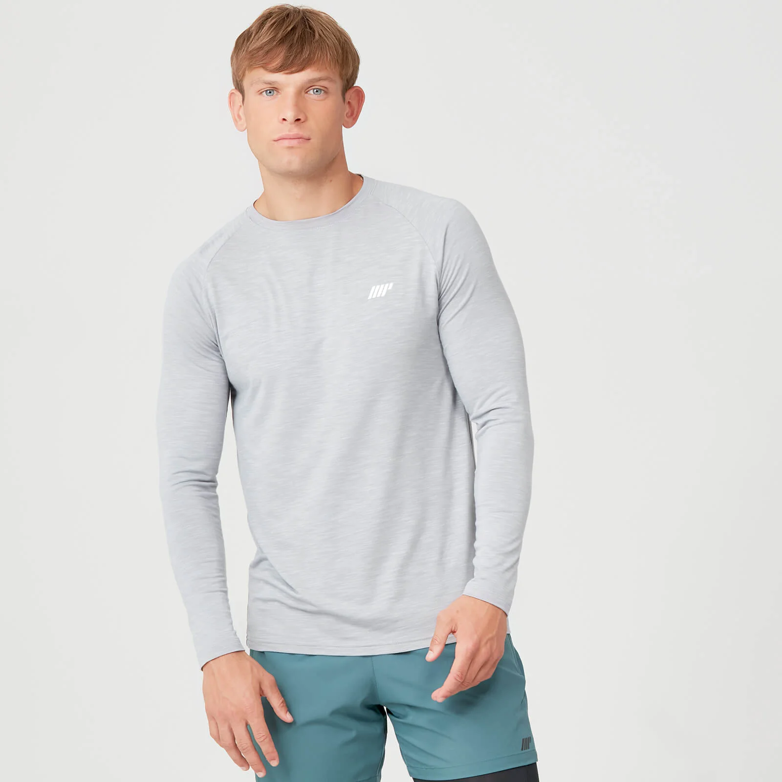 MP Men's Performance Long-Sleeve T-Shirt - Grey Marl - S Slika 1