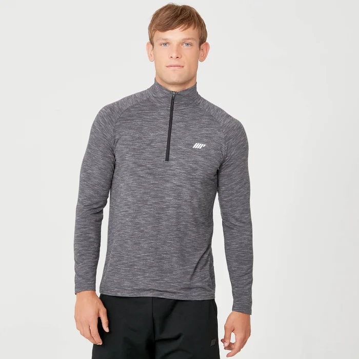 Performance 1/4 Zip majica z dolgimi rokavi - Lapor ogljična