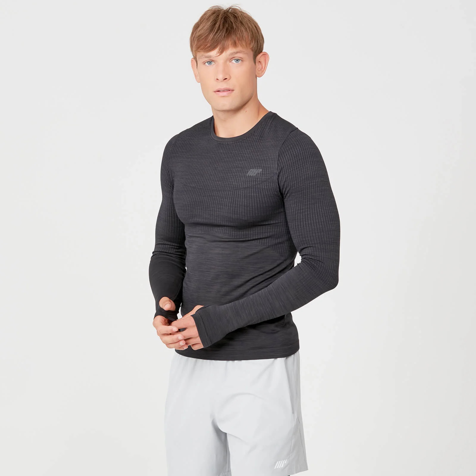 MP Men's Seamless Long Sleeve T-Shirt - Slate - XS Slika 1