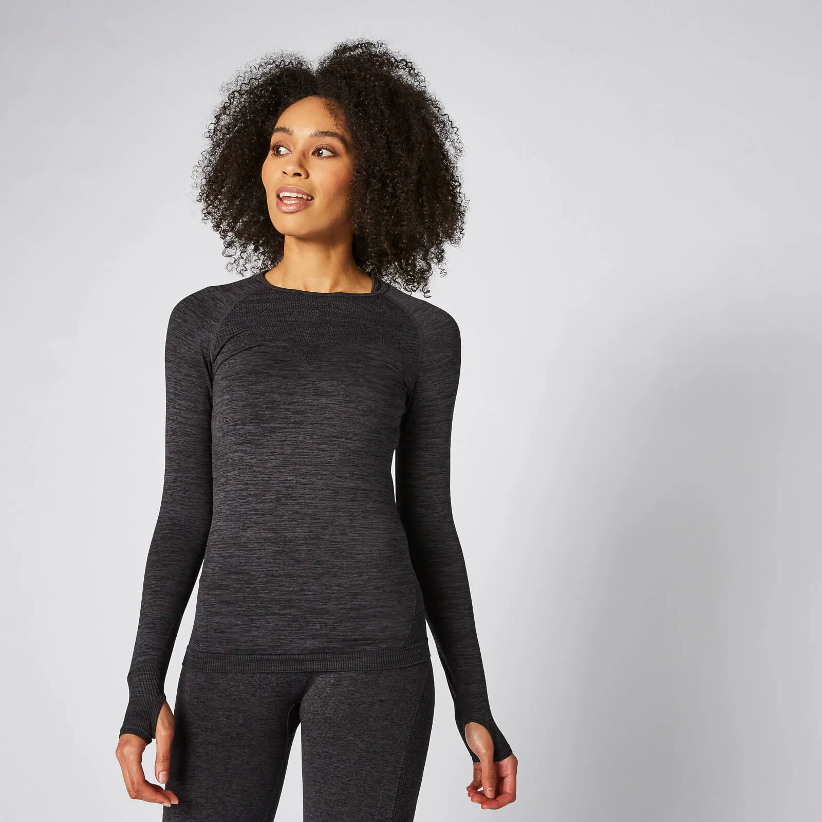 Myprotein Inspire Seamless Long Sleeve Top - Slate - XS Slika 1