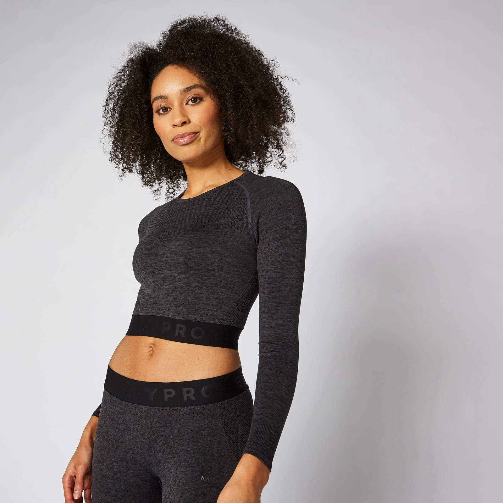 MP Women's Inspire Seamless Crop Top - Slate - M Slika 1