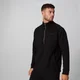 City ½ Zip Pulover s kapuco - Črn
