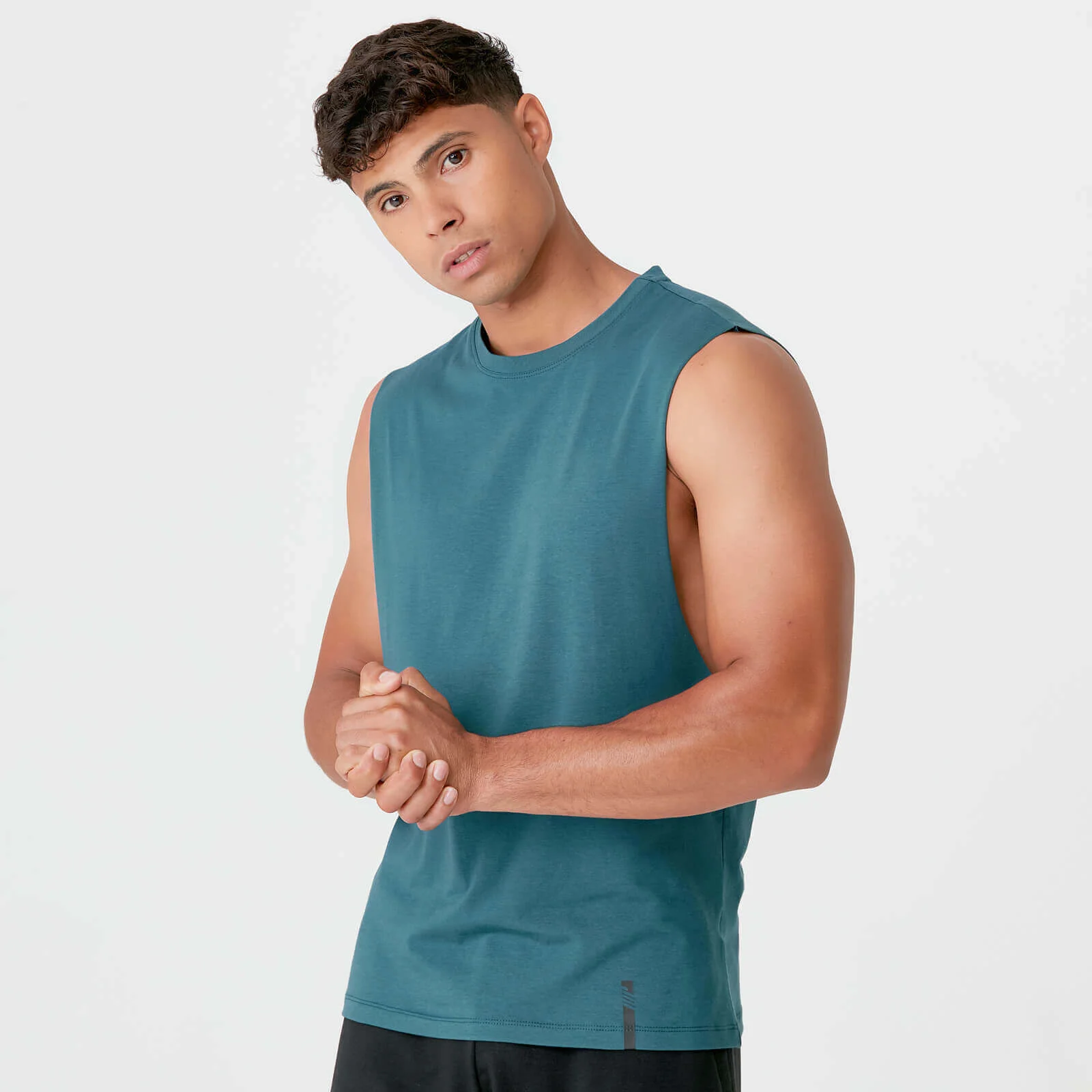 Myprotein Luxe Classic Drop Armhole Tank Top - Petrol Blue - XS Slika 1