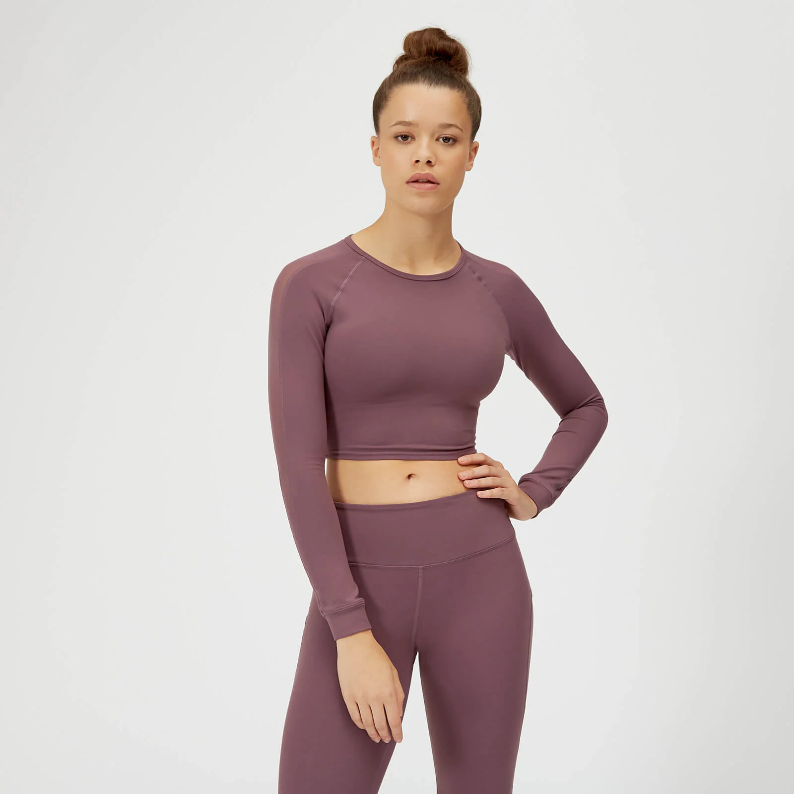 MP Power Long Sleeve Crop Top - Mauve - XS Slika 1