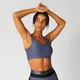 MP Metallic Asymmetric Sports Bra - Navy
