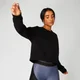 MP Women's Metallic Cropped Sweater - Black