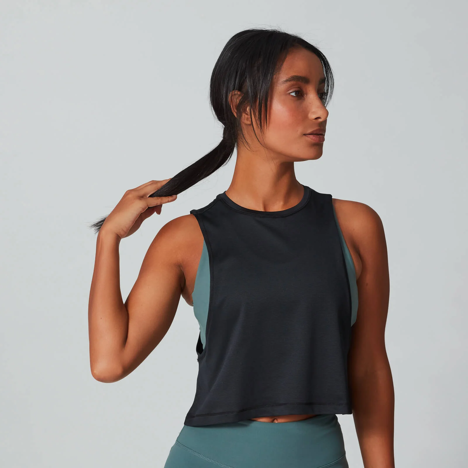 MP Women's Mesh Tech Drop Armhole Tank Top - Black - XS Slika 1