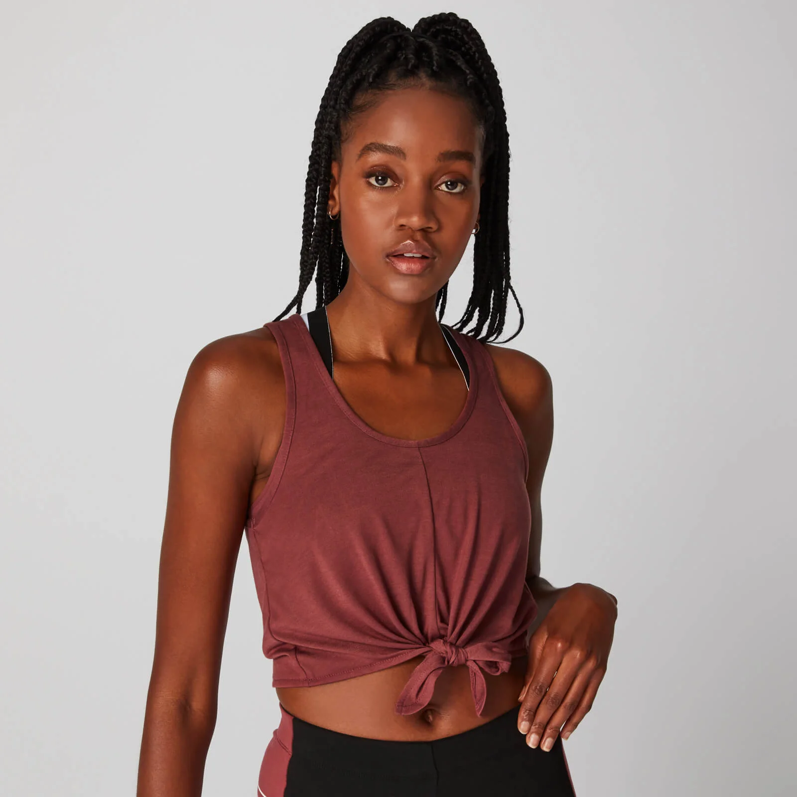 MP Women's Tie Front Crop Vest - Port - XS Slika 1