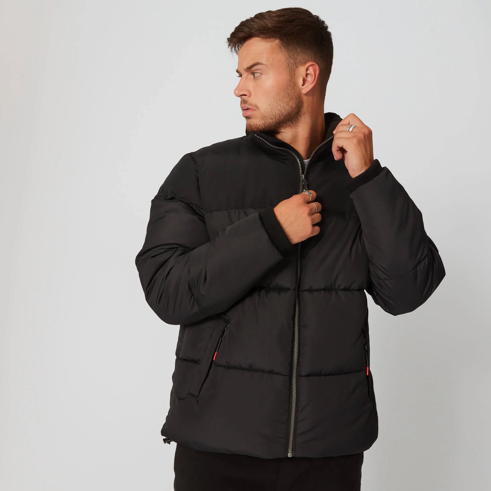 MP Men's Fabric Mix Puffer Jacket - Black - XS Slika 1