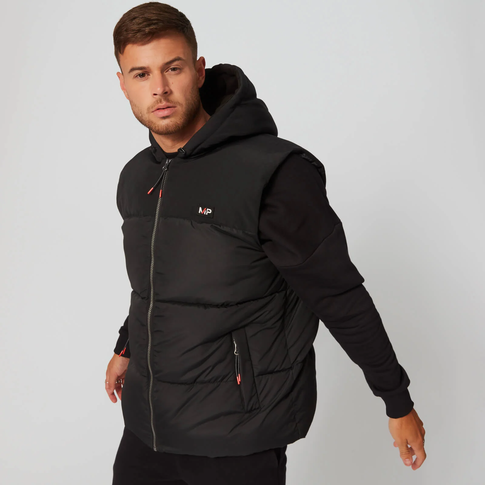 MP Men's Fabric Mix Puffer Gilet - Black - XS Slika 1