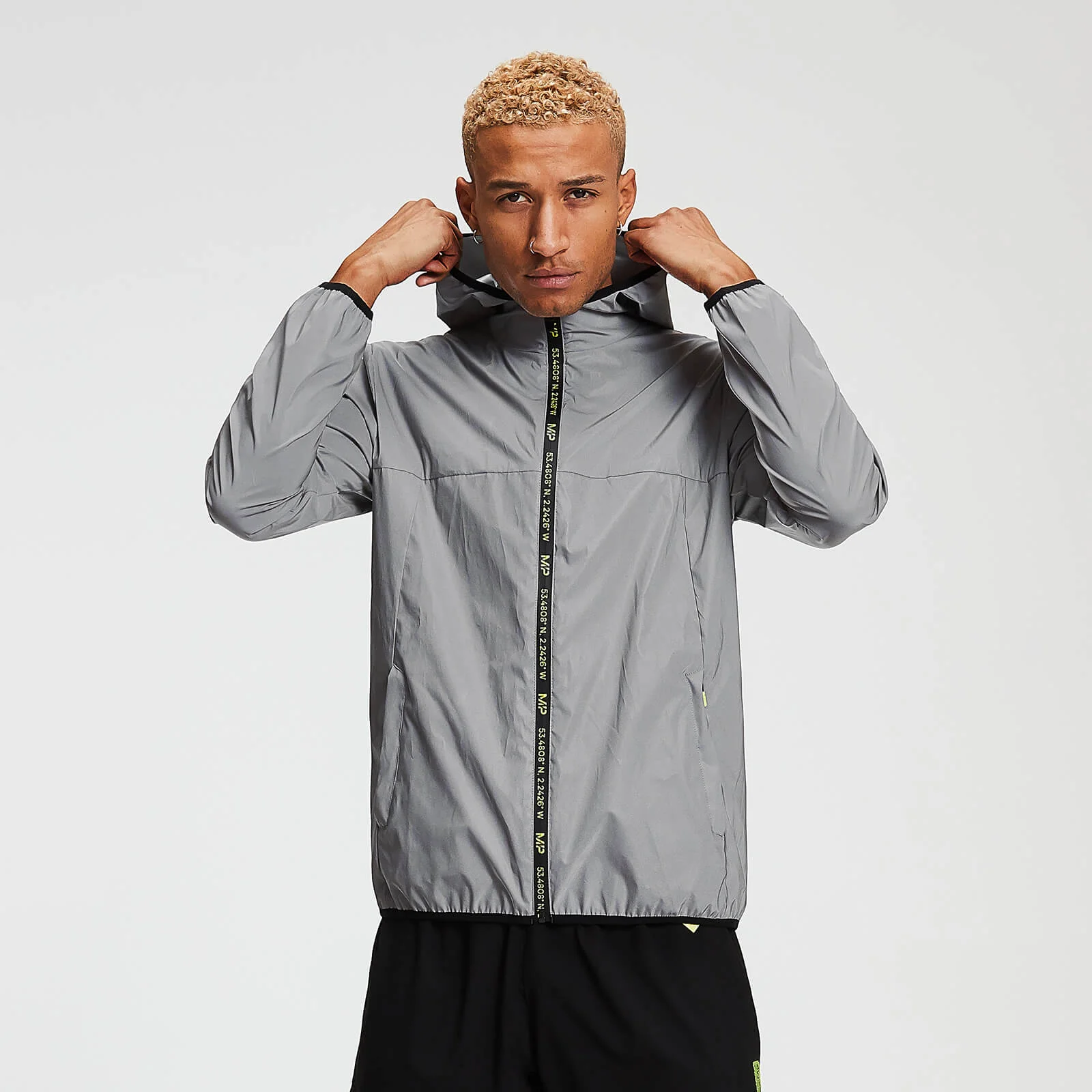 MP Men's Training Reflective Jacket - Silver - XS Slika 1
