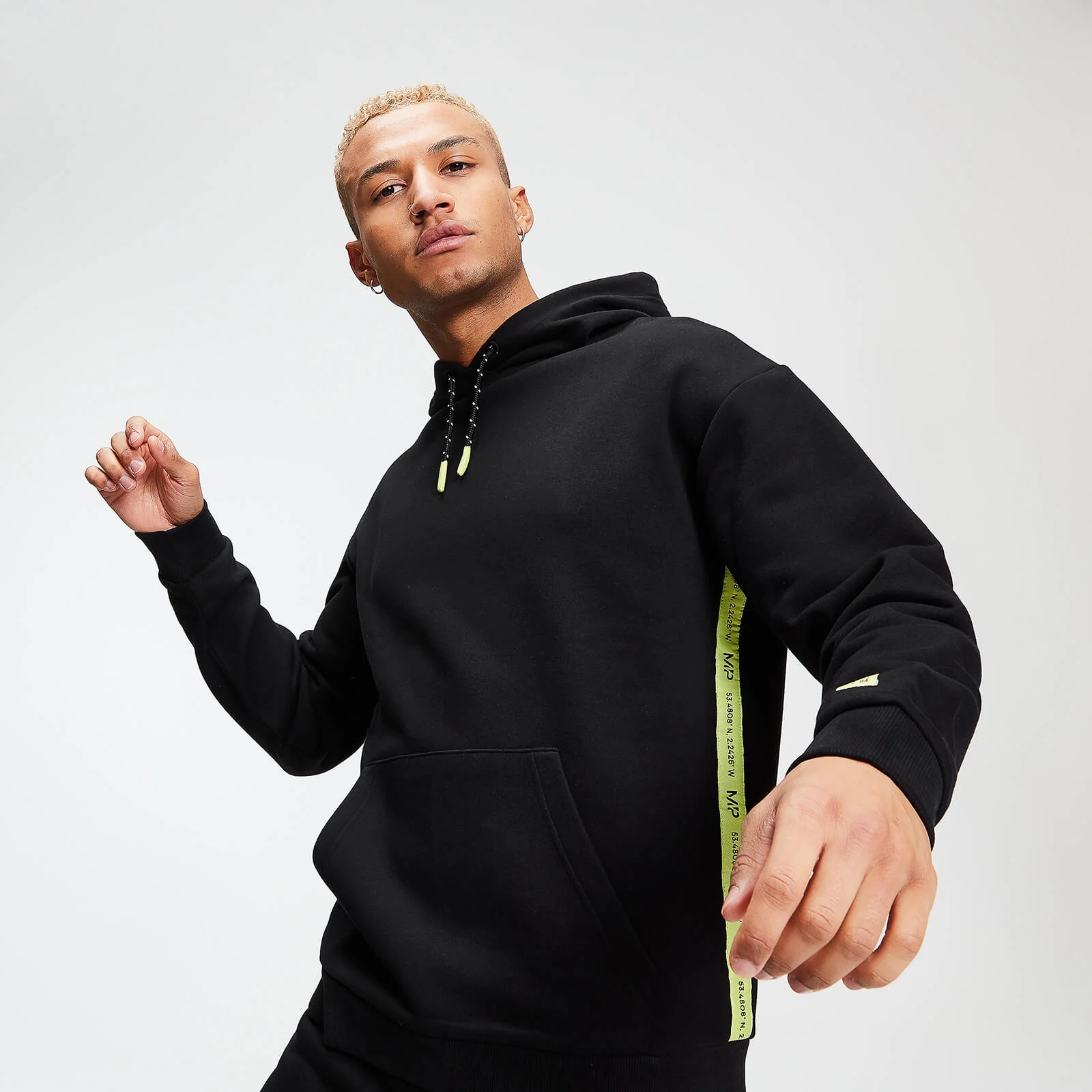 MP Men's Rest Day Tape Hoodie - Black - XS Slika 1