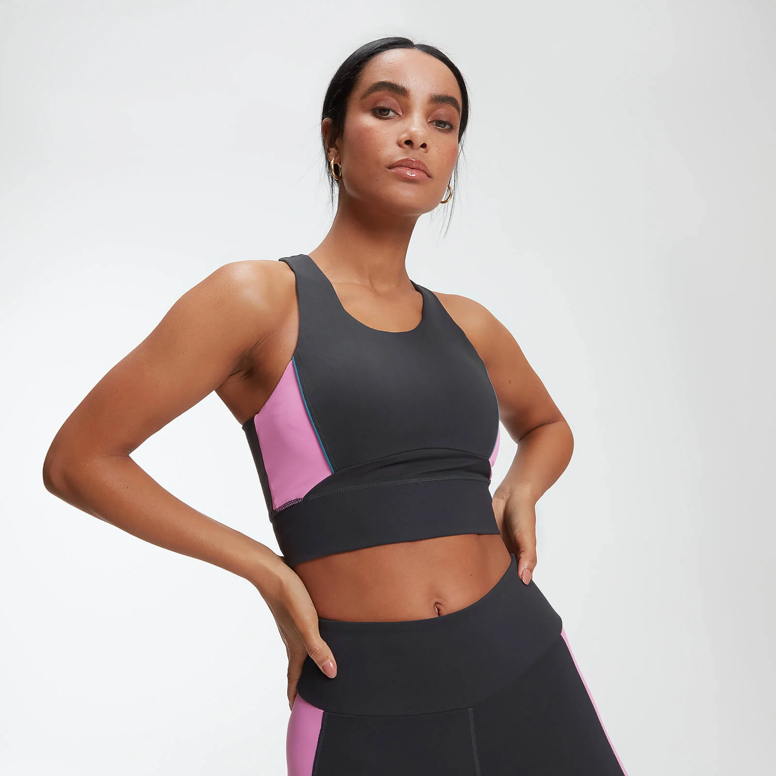 MP Women's Power Longline Crop Top - Slate - XS Slika 1