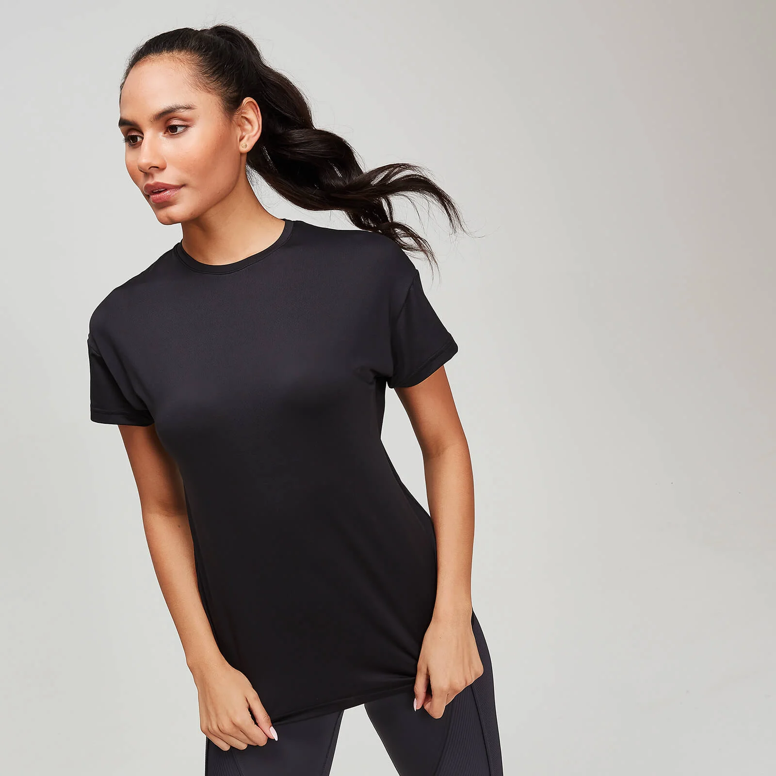 MP Women's Textured Training T-Shirt - Black - XS Slika 1