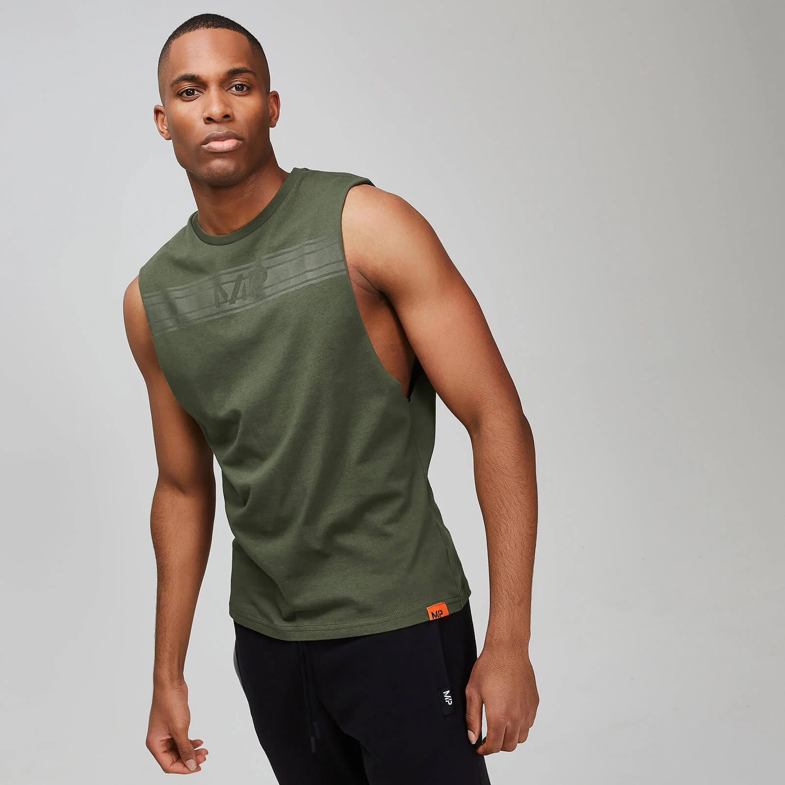 MP Men's Rest Day Drop Armhole Tank Top - Army Green - XS Slika 1
