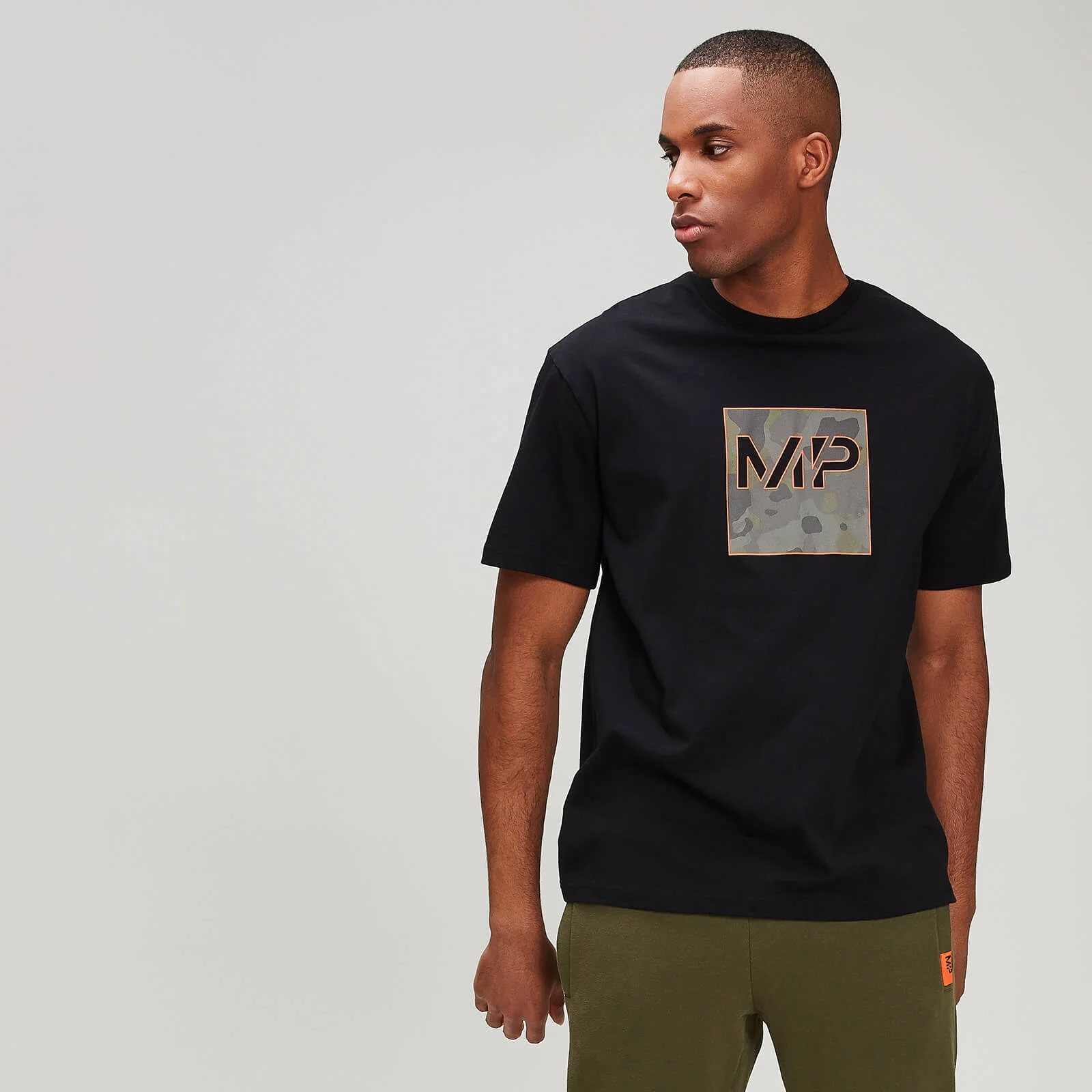MP Men's Rest Day Camo Square T-Shirt - Black - XS Slika 1