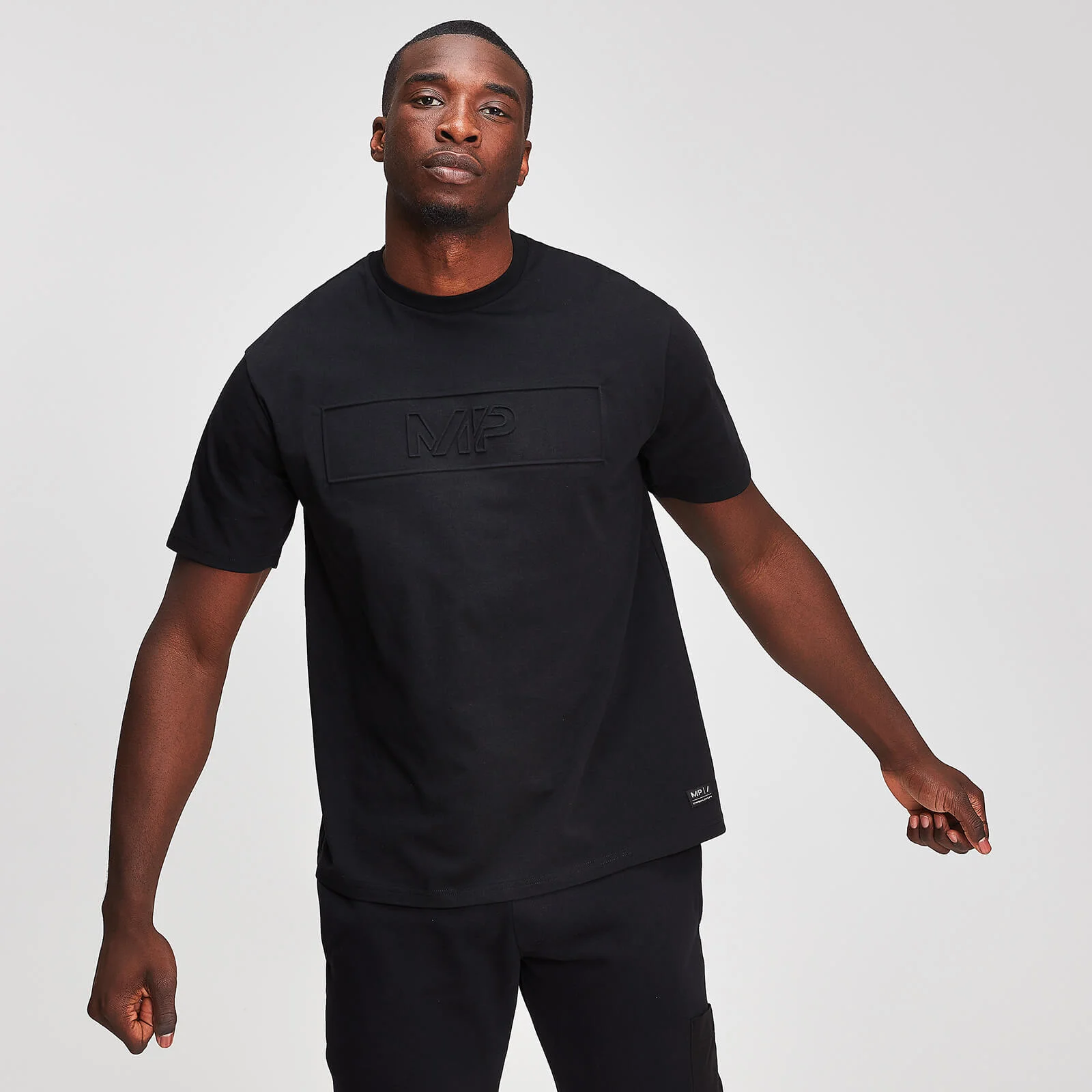 MP Men's Graphic Embossed T-Shirt - Black - XS Slika 1