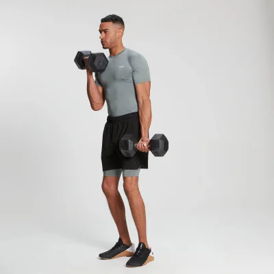 MP Moška majica s kratkimi rokavi Base Layer – nevihtno siva - XXS Slika 6