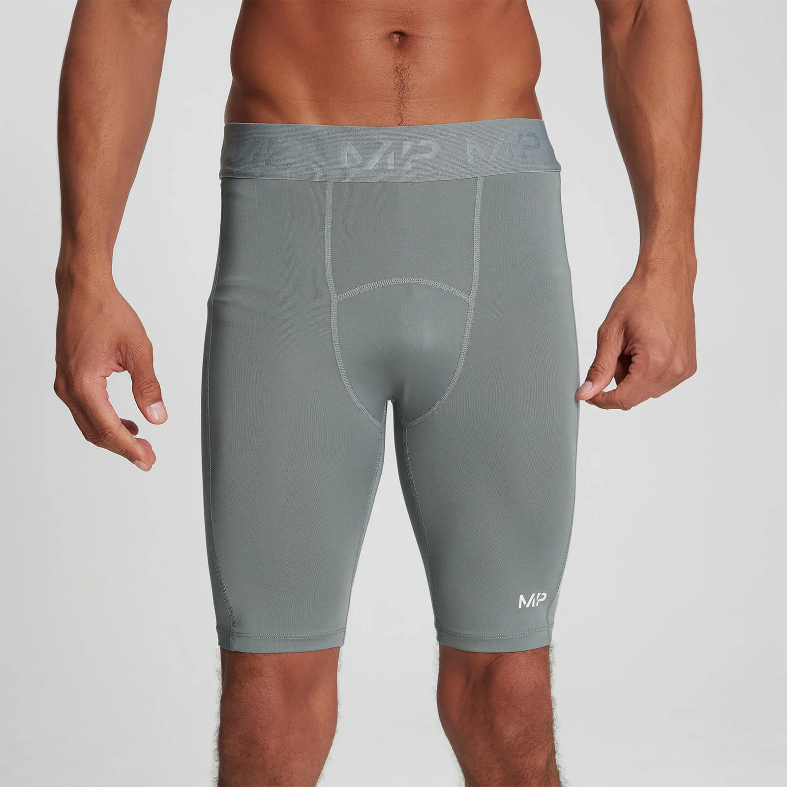 MP Moške kratke hlače Base Layer – nevihtno sive - XXS Slika 1
