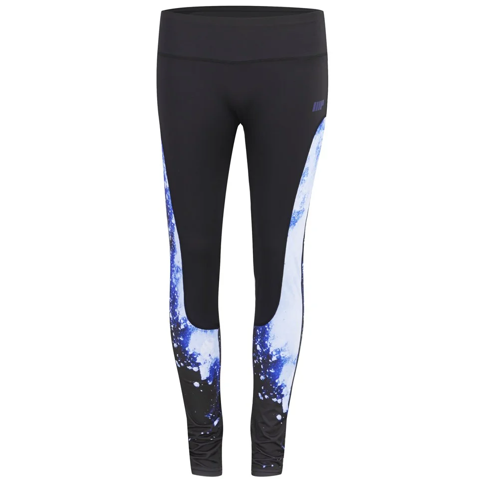 Myprotein Ženske potiskane pajkice Printed Panel Leggings - Modre Slika 1