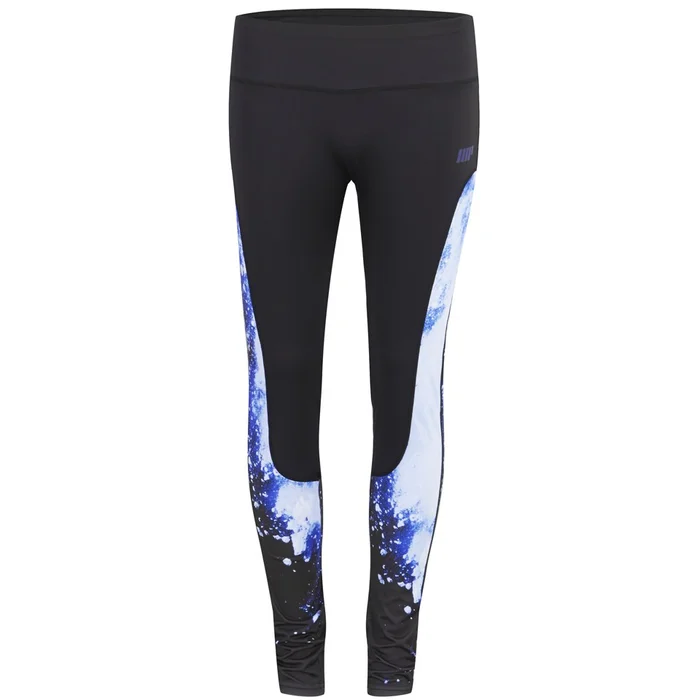 Myprotein Ženske potiskane pajkice Printed Panel Leggings - Modre