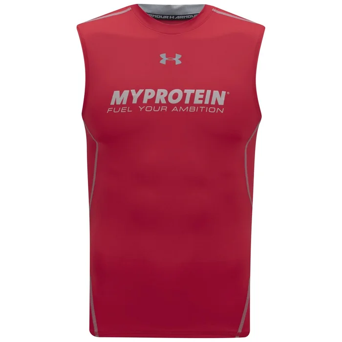 Under Armour moška majica brez rokavov HeatGear Sleeveless Compression Shirt - Rdeča