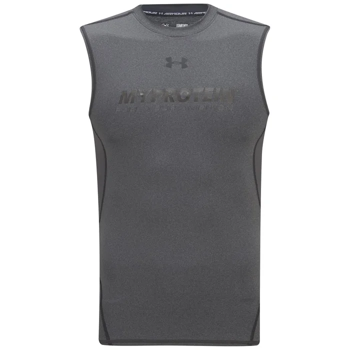 Under Armour moška majica brez rokavov HeatGear Sleeveless Compression Shirt - Siva