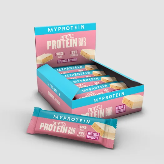 Lean proteinska ploščica - 12 x 45g - White Chocolate and Raspberry