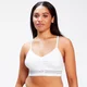 MP Ženski osnovni kosi, brezšivni nedrček bralette – bel