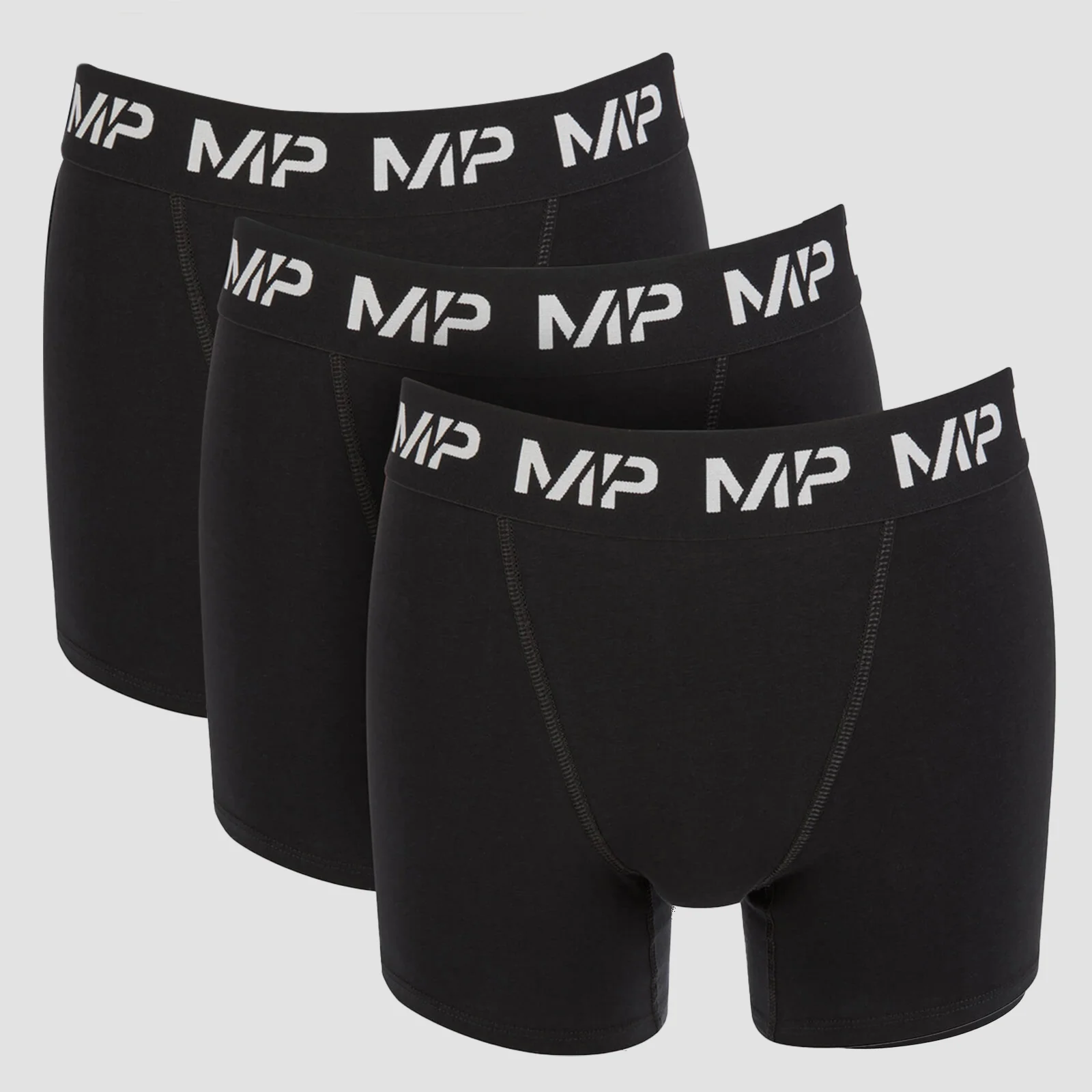 MP Moški osnovni kosi, boksarice – črne (paket s 3 kosi) - XS Slika 1