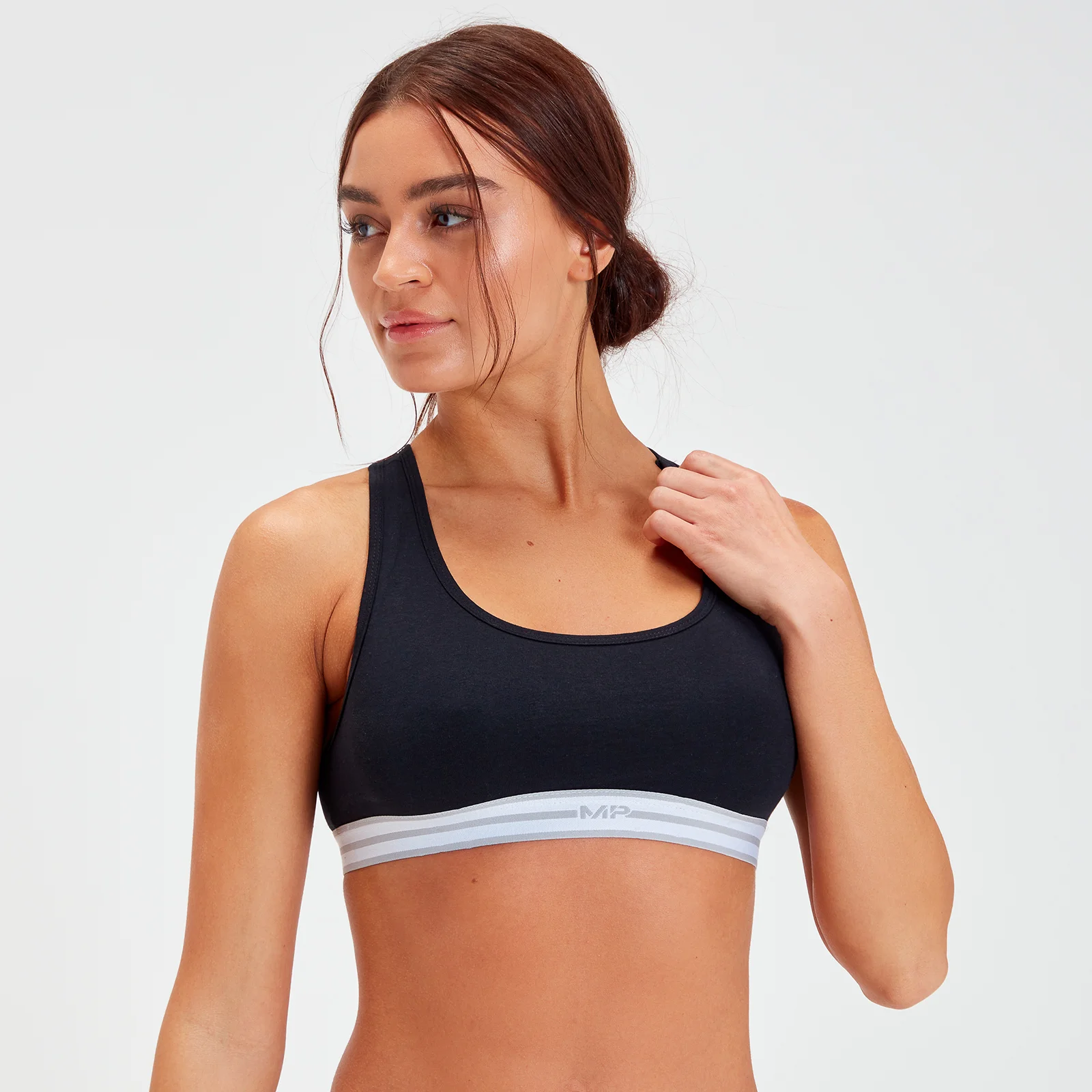 MP Ženski osnovni kosi, nedrček bralette – črn (paket z 2 kosoma) - M Slika 1
