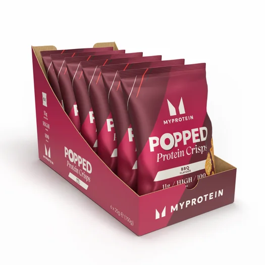 Ekspandiran beljakovinski čips Popped Protein Crisps - Barbecue