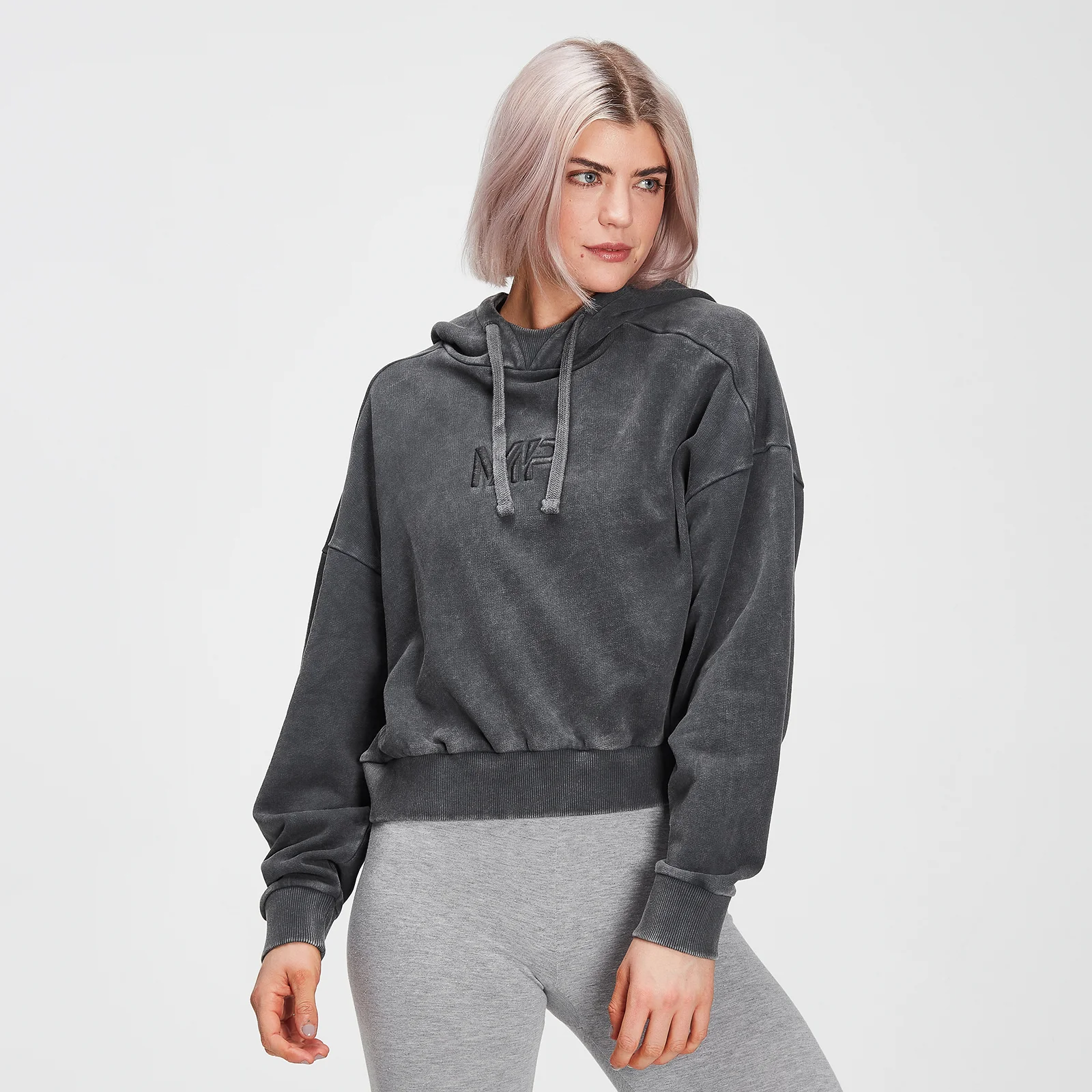 MP Women's Adapt Hoodie- Carbon Acidwash - XXS Slika 1