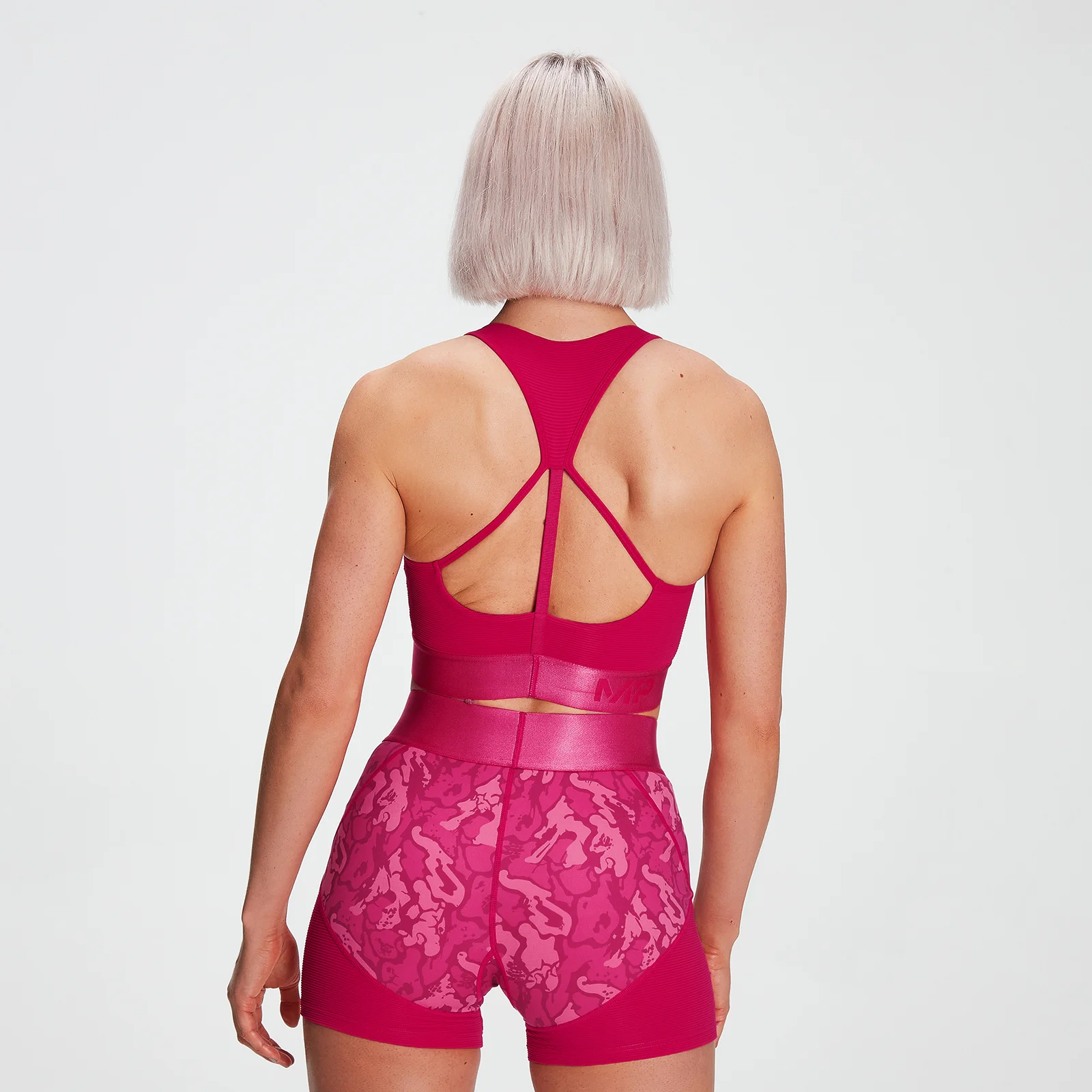 MP Ženski športni modrček Adapt Textured - Virtual Pink - XXS Slika 1