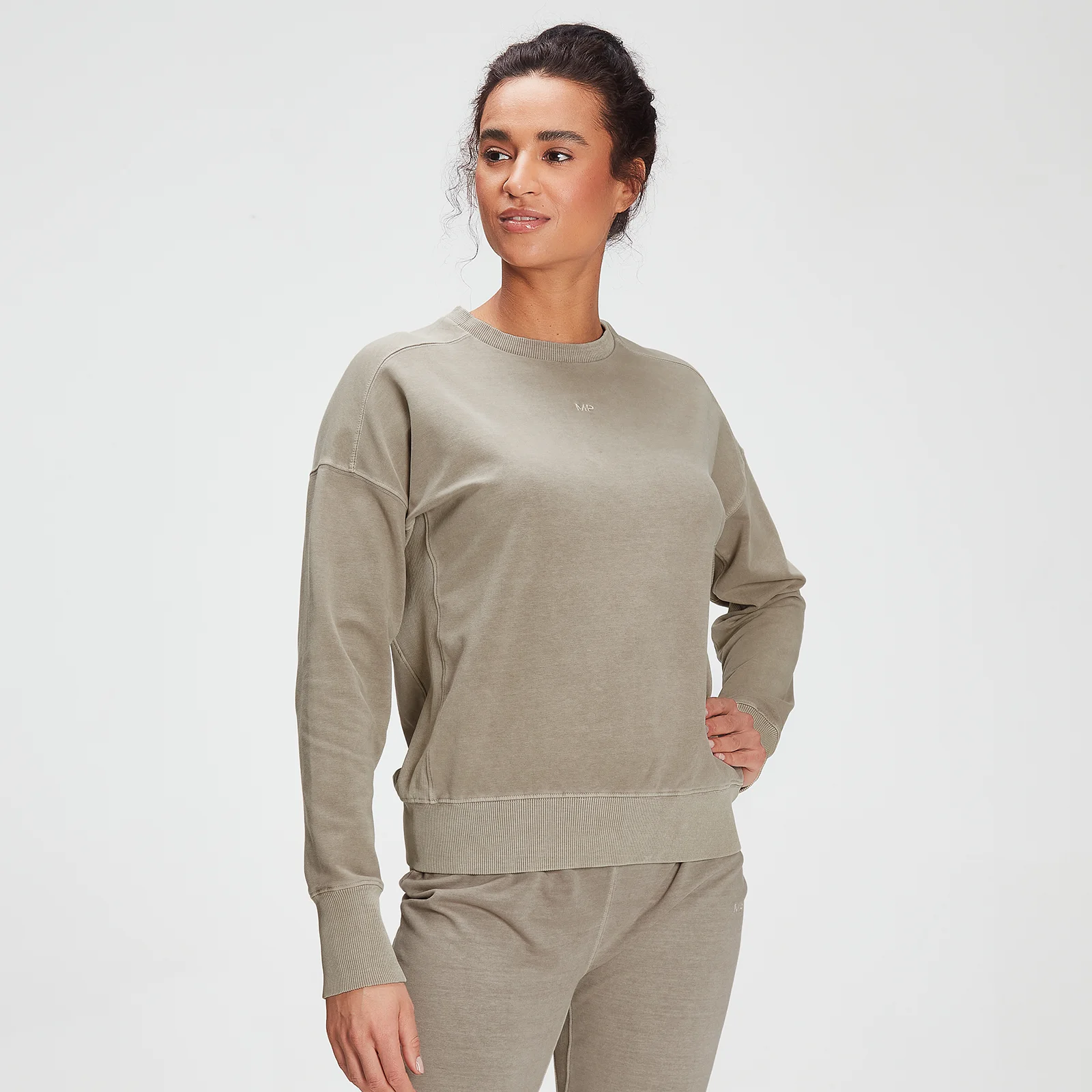MP Women's Training Washed Crew Sweat - Taupe - XXS Slika 1