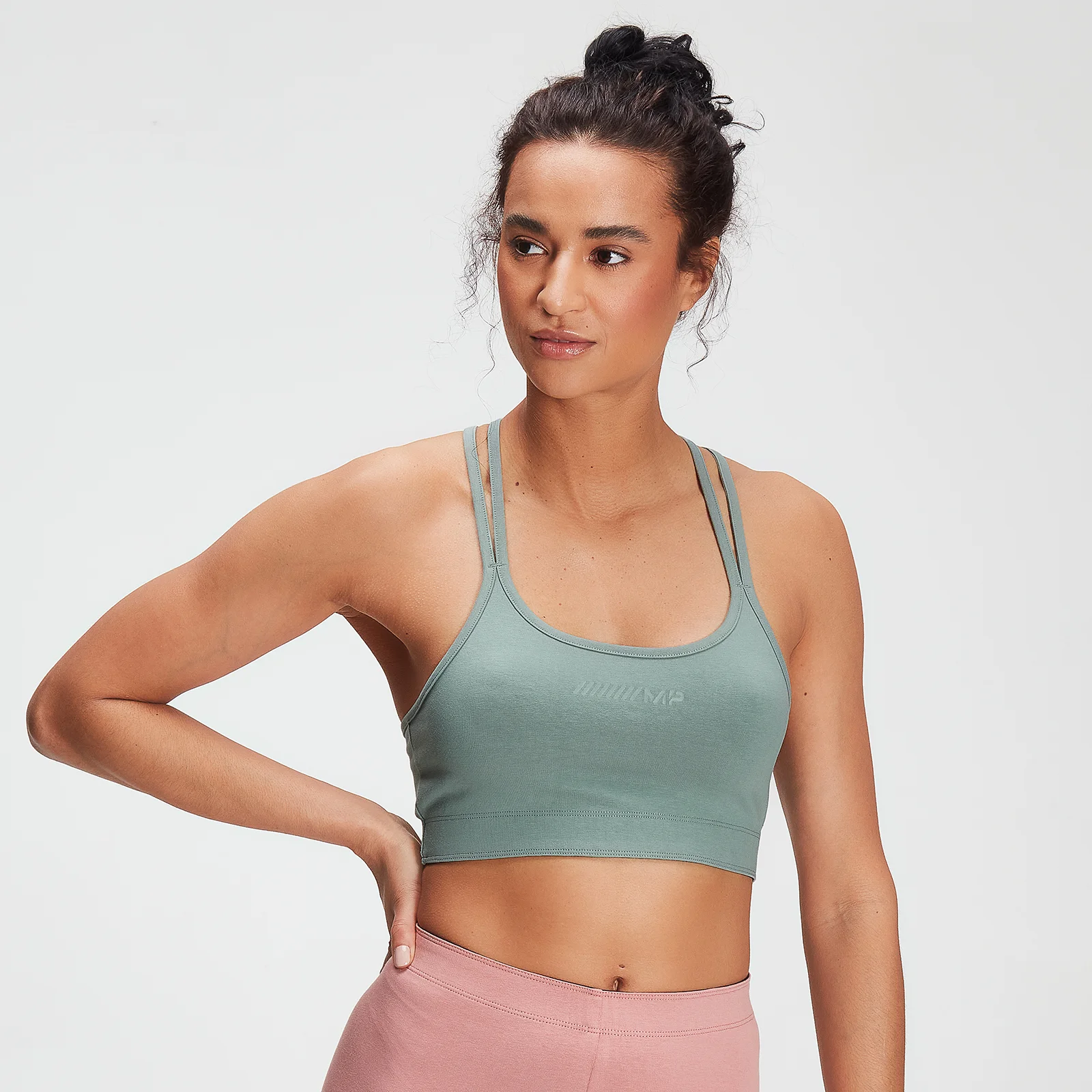 MP Women's Tonal Graphic Bra - Washed Green - XXS Slika 1