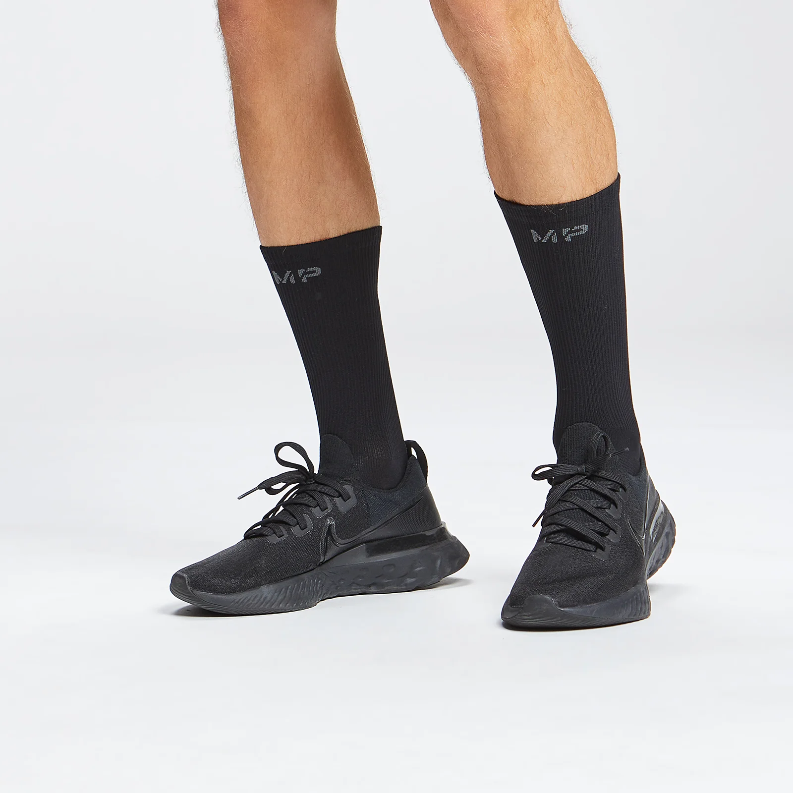 MP Unisex nogavice Agility Crew - črne - UK 3-6 Slika 1