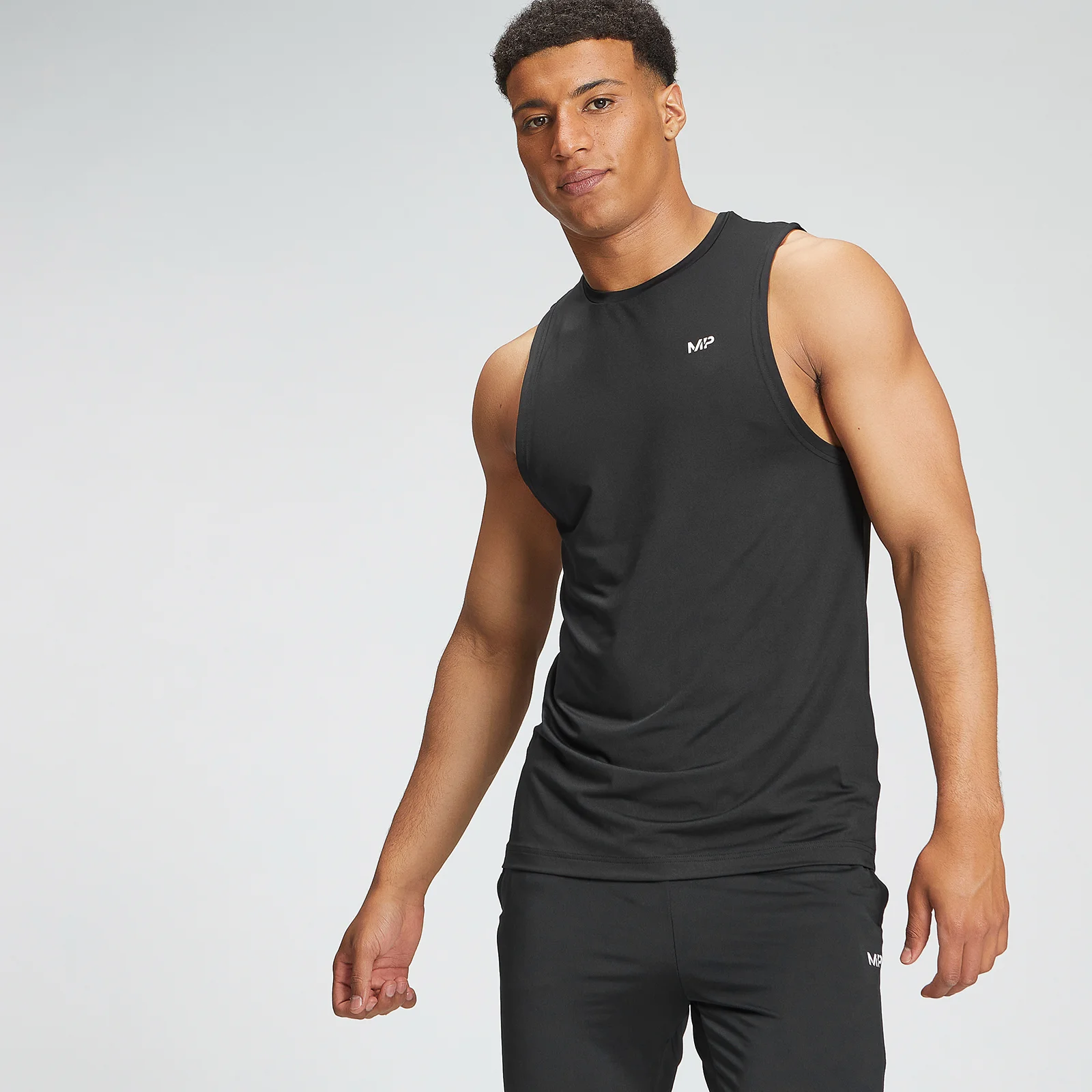 MP Men's Tempo Graphic Tank Top - Black - XXS Slika 1