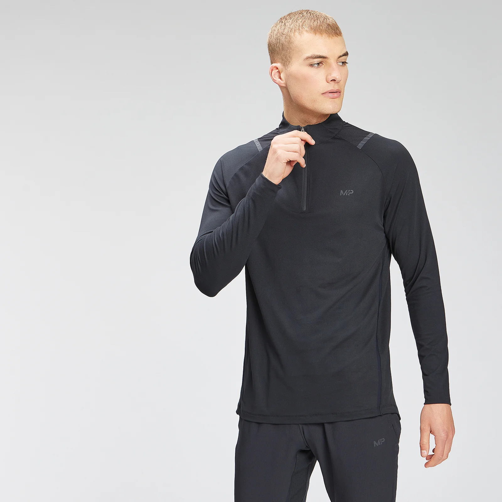 MP Moška majica Velocity 1/4 Zip Top – črna - XXS Slika 1