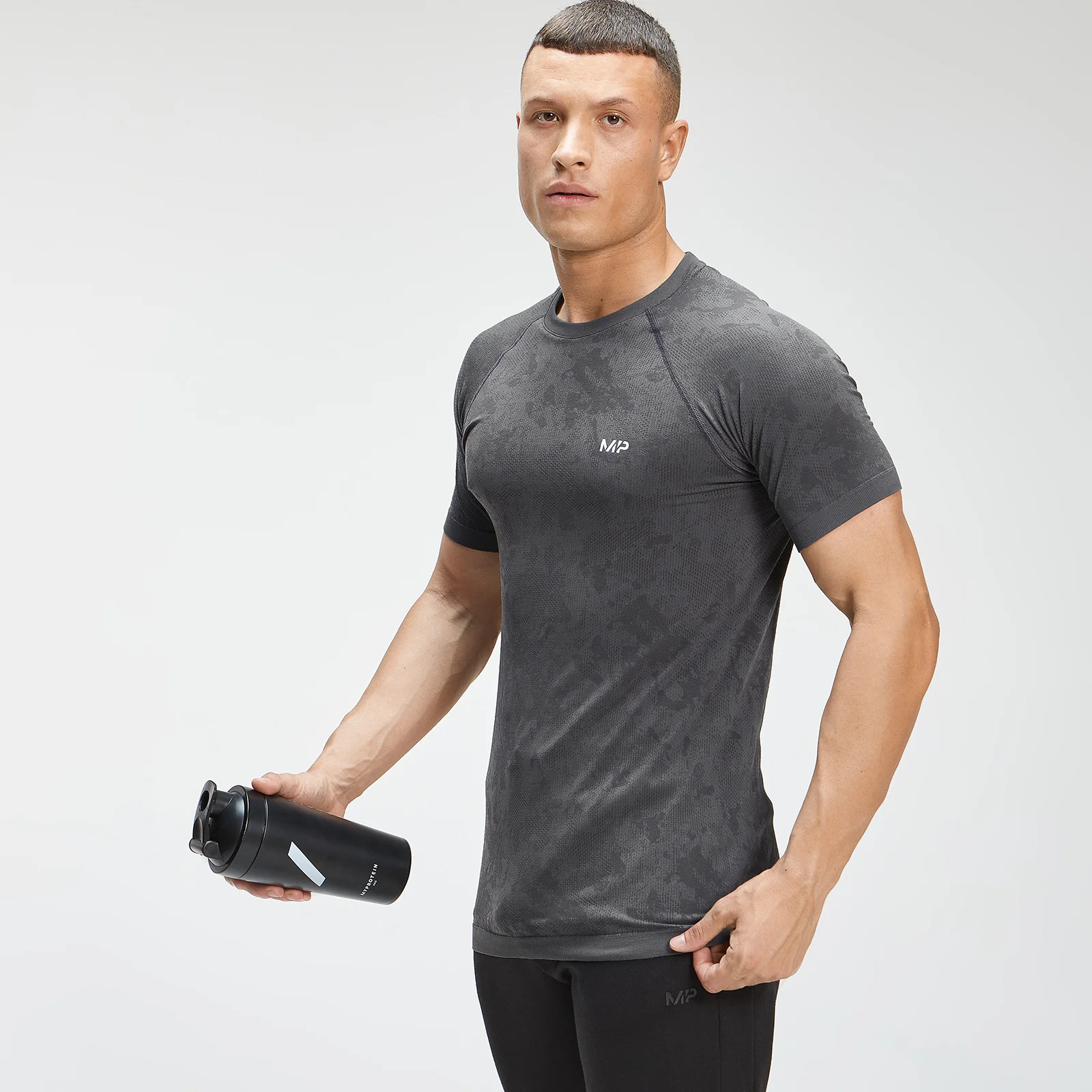 MP Moška majica s kratkimi rokavi Essential Seamless Graphic - Black - XXS Slika 1