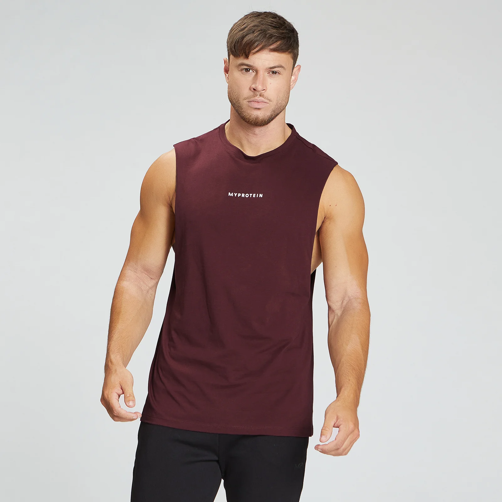 MP Men's Original Drop Armhole Tank Top - Merlot - XXS Slika 1