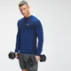 MP Moška majica z dolgimi rokavi Essential Seamless - Intense Blue Marl