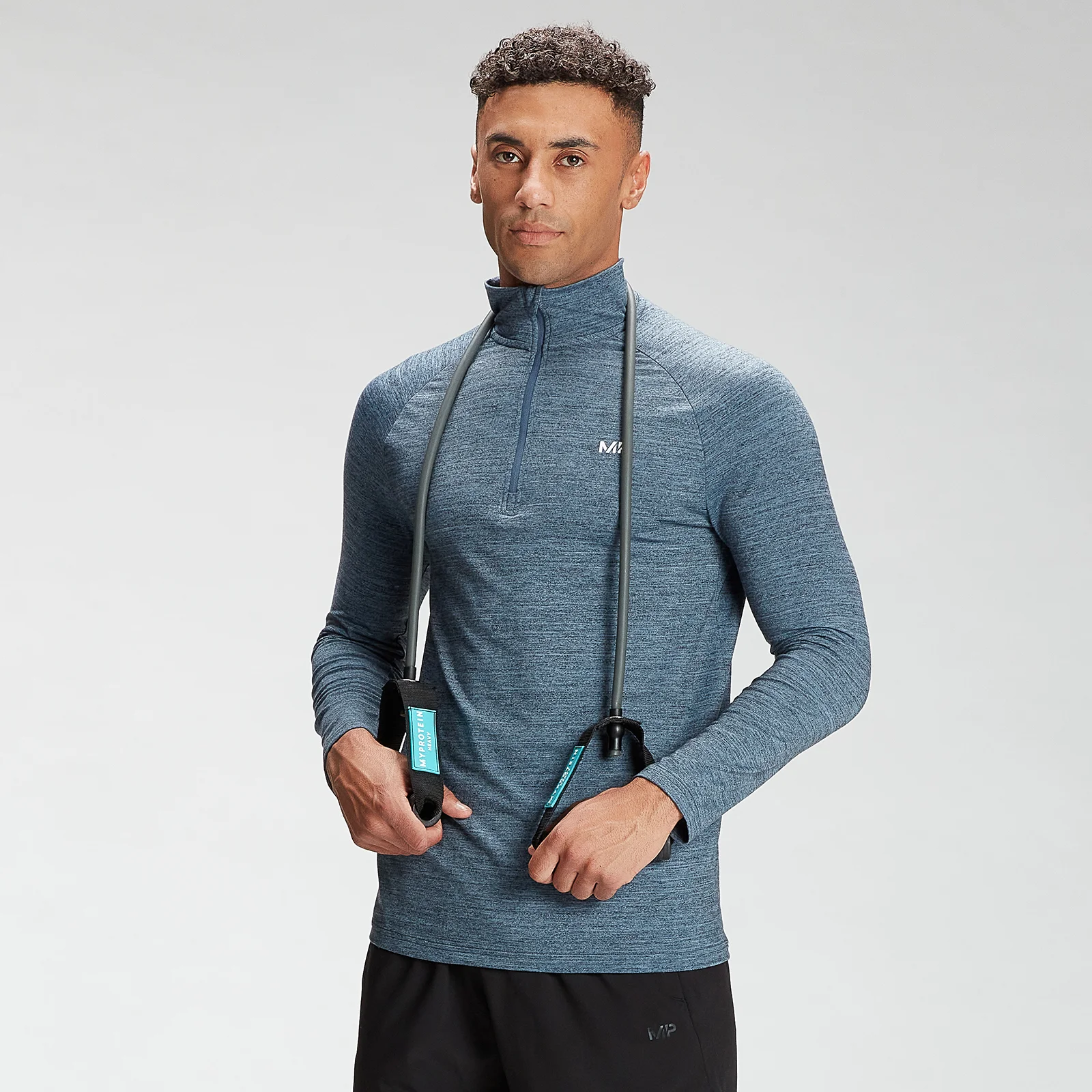 Moška majica MP Performance 1/4 Zip Top - Galaxy Marl - XXS Slika 1