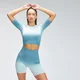 MP Ženski brezšivni zgornji del Velocity Crop Top - Ocean Blue